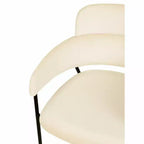 Chaise de salle à manger LeisureMod Axis rembourrée - Siège d'appoint moderne avec pieds durables en acier inoxydable à revêtement en poudre pour cuisine, salle à manger, bureau et salon.