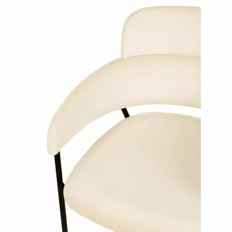 Chaise de salle à manger LeisureMod Axis rembourrée - Siège d'appoint moderne avec pieds durables en acier inoxydable à revêtement en poudre pour cuisine, salle à manger, bureau et salon.