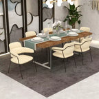 Chaise de salle à manger LeisureMod Axis rembourrée - Siège d'appoint moderne avec pieds durables en acier inoxydable à revêtement en poudre pour cuisine, salle à manger, bureau et salon.