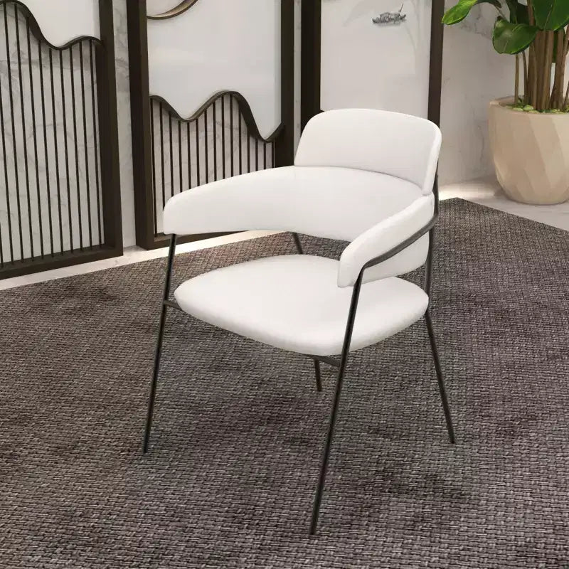 Chaise de salle à manger LeisureMod Axis rembourrée - Siège d'appoint moderne avec pieds durables en acier inoxydable à revêtement en poudre pour cuisine, salle à manger, bureau et salon.