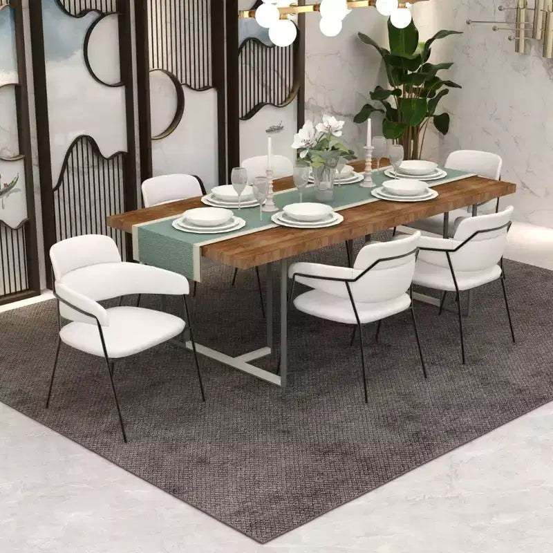 Chaise de salle à manger LeisureMod Axis rembourrée - Siège d'appoint moderne avec pieds durables en acier inoxydable à revêtement en poudre pour cuisine, salle à manger, bureau et salon.