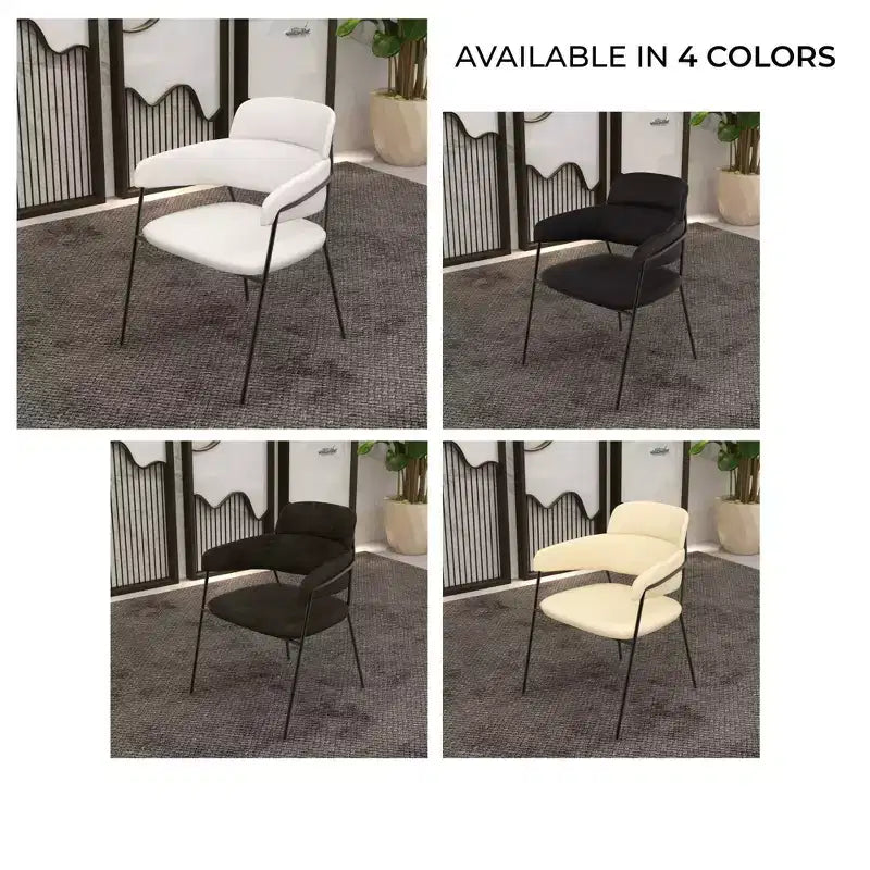 Chaise de salle à manger LeisureMod Axis rembourrée - Siège d'appoint moderne avec pieds durables en acier inoxydable à revêtement en poudre pour cuisine, salle à manger, bureau et salon.