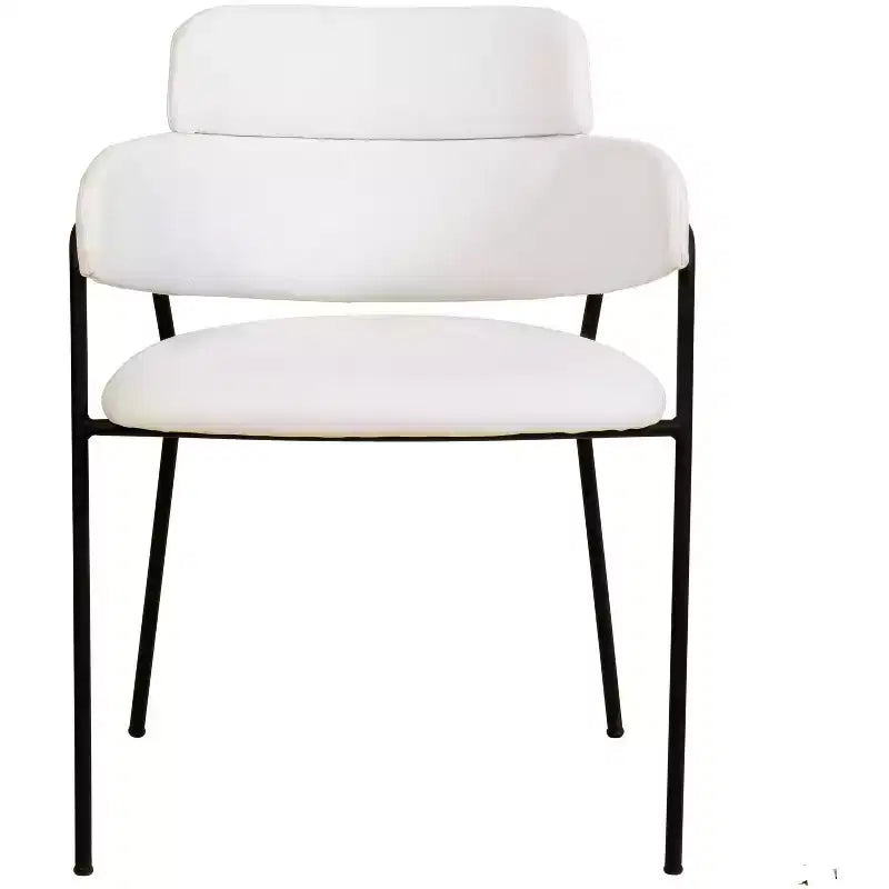 Chaise de salle à manger LeisureMod Axis rembourrée - Siège d'appoint moderne avec pieds durables en acier inoxydable à revêtement en poudre pour cuisine, salle à manger, bureau et salon.