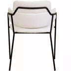 Chaise de salle à manger LeisureMod Axis rembourrée - Siège d'appoint moderne avec pieds durables en acier inoxydable à revêtement en poudre pour cuisine, salle à manger, bureau et salon.