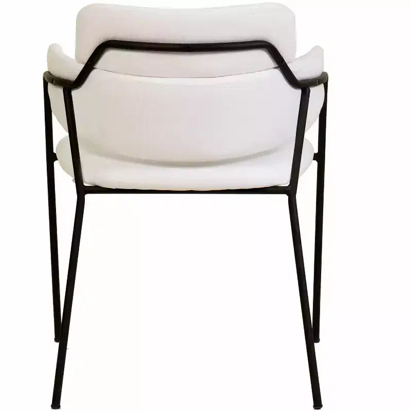 Chaise de salle à manger LeisureMod Axis rembourrée - Siège d'appoint moderne avec pieds durables en acier inoxydable à revêtement en poudre pour cuisine, salle à manger, bureau et salon.