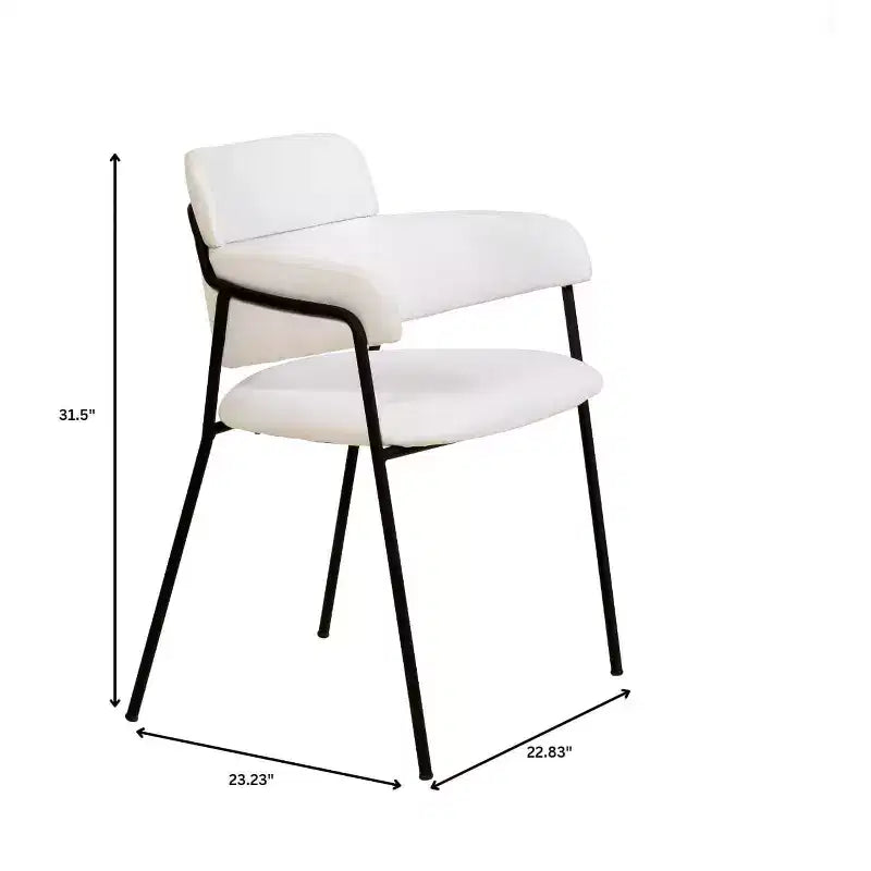Chaise de salle à manger LeisureMod Axis rembourrée - Siège d'appoint moderne avec pieds durables en acier inoxydable à revêtement en poudre pour cuisine, salle à manger, bureau et salon.