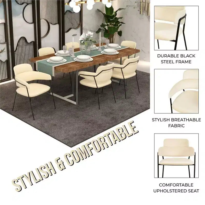 Chaise de salle à manger LeisureMod Axis rembourrée - Siège d'appoint moderne avec pieds durables en acier inoxydable à revêtement en poudre pour cuisine, salle à manger, bureau et salon.