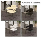 Chaise de salle à manger LeisureMod Axis rembourrée - Siège d'appoint moderne avec pieds durables en acier inoxydable à revêtement en poudre pour cuisine, salle à manger, bureau et salon.