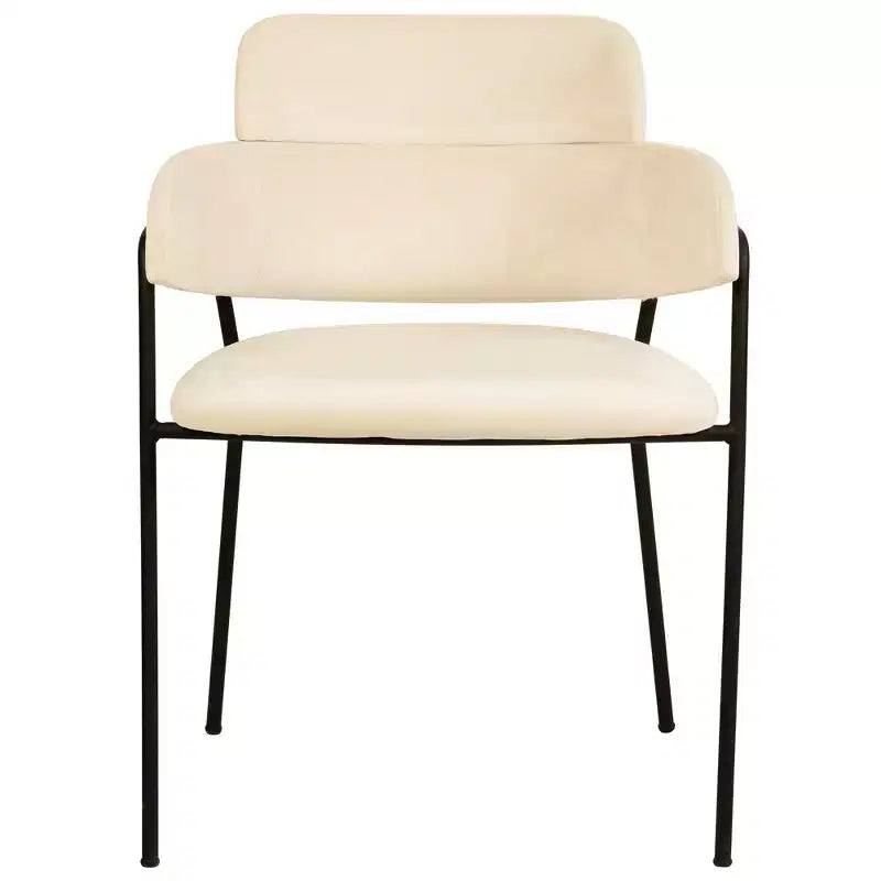 Chaise de salle à manger LeisureMod Axis rembourrée - Siège d'appoint moderne avec pieds durables en acier inoxydable à revêtement en poudre pour cuisine, salle à manger, bureau et salon.