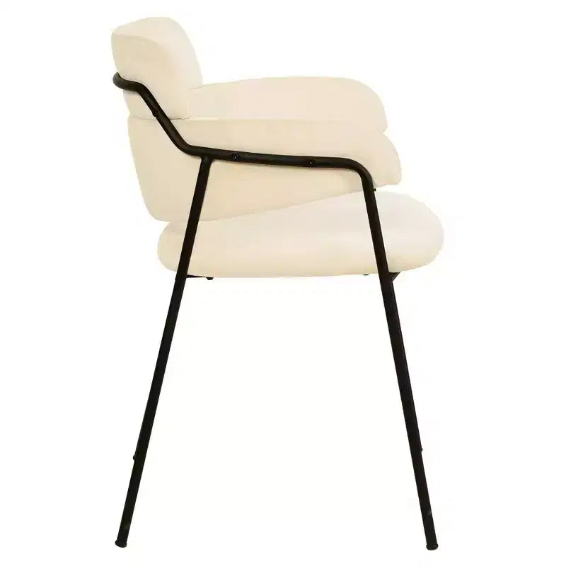 Chaise de salle à manger LeisureMod Axis rembourrée - Siège d'appoint moderne avec pieds durables en acier inoxydable à revêtement en poudre pour cuisine, salle à manger, bureau et salon.