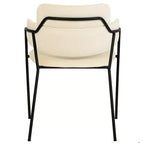 Chaise de salle à manger LeisureMod Axis rembourrée - Siège d'appoint moderne avec pieds durables en acier inoxydable à revêtement en poudre pour cuisine, salle à manger, bureau et salon.