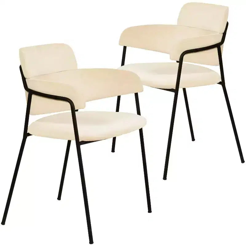 Chaise de salle à manger LeisureMod Axis rembourrée - Siège d'appoint moderne avec pieds durables en acier inoxydable à revêtement en poudre pour cuisine, salle à manger, bureau et salon.