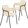 Chaise de salle à manger LeisureMod Axis rembourrée - Siège d'appoint moderne avec pieds durables en acier inoxydable à revêtement en poudre pour cuisine, salle à manger, bureau et salon.