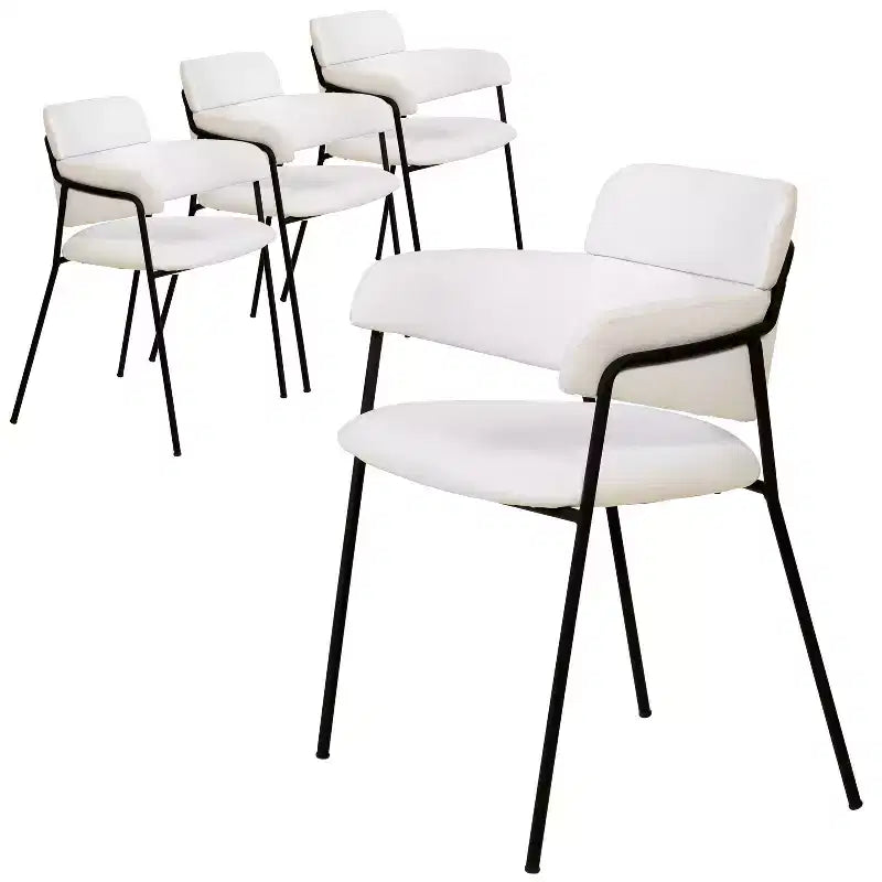 Chaise de salle à manger LeisureMod Axis rembourrée - Siège d'appoint moderne avec pieds durables en acier inoxydable à revêtement en poudre pour cuisine, salle à manger, bureau et salon.