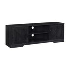 Meuble TV de ferme AndMakers de 150 cm pour téléviseurs jusqu'à 150 cm avec 2 armoires de rangement, meuble console TV en bois avec portes coulissantes de style grange et espace de rangement
