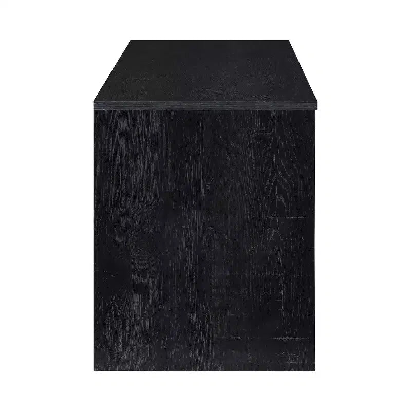 Meuble TV de ferme AndMakers de 150 cm pour téléviseurs jusqu'à 150 cm avec 2 armoires de rangement, meuble console TV en bois avec portes coulissantes de style grange et espace de rangement