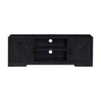 AndMakers 59 in. Farmhouse TV Stand For TVs Up To 59 with 2 Storage Cabinets, Wood Barn Door Media Television Console Table With Storage