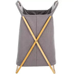 Quinne Foldable Laundry Basket - STG1906 - Natural/Grey - Safavieh