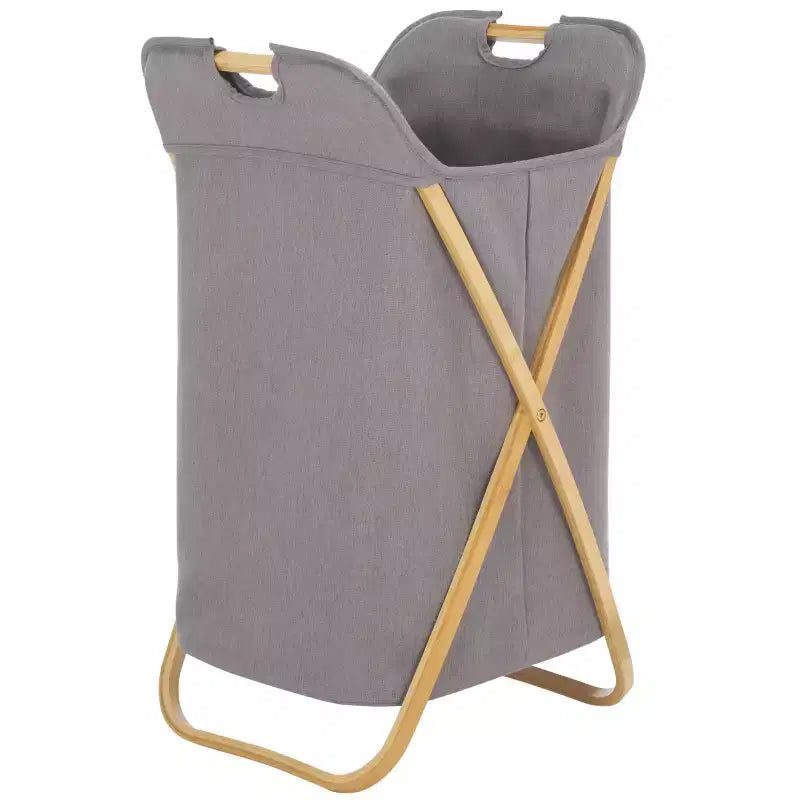 Panier à Linge Pliable Quinne - STG1906 - Naturel/Gris - Safavieh