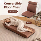 Chaise de sol pliable Costway avec dossier réglable sur 14 positions et appui-tête réglable