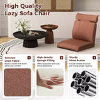 Chaise de sol pliable Costway avec dossier réglable sur 14 positions et appui-tête réglable