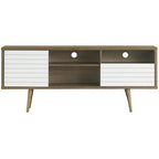 Meuble TV/console moderne Gymax, 3 étagères, tiroir de rangement évasé – Voir détails