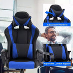 FDW Chaise de Bureau Chaise Gaming Chaise de Bureau Fauteuil de Direction avec Support Lombaire Tabouret Réglable Chaise d'Ordinateur Pivotante à Roulettes