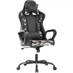FDW Chaise de Bureau Chaise Gaming Chaise de Bureau Fauteuil de Direction avec Support Lombaire Tabouret Réglable Chaise d'Ordinateur Pivotante à Roulettes