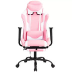 FDW Racing Gaming Chair Video Game Chairs with Computer Desk PU Leather Headrest Lumbar Support & 360-Swivel Seat