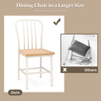 Armless Spindle Back Dining Chair Set of 2 with Ergonomic Seat-Black - 22 x 18 x 37