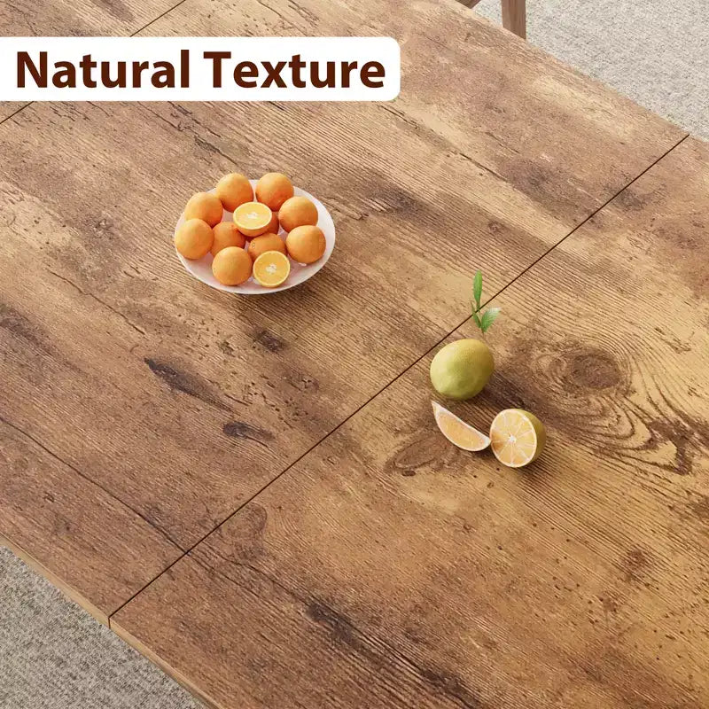 Table à manger industrielle pour 6 à 8 personnes, grande table de cuisine de 200 cm, table à manger en bois, table de cuisine et de salle à manger, table de salle à manger rectangulaire pour 6 personnes