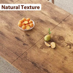 Table à manger industrielle pour 6 à 8 personnes, grande table de cuisine de 200 cm, table à manger en bois, table de cuisine et de salle à manger, table de salle à manger rectangulaire pour 6 personnes
