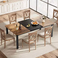 Industrial Dining Table for 6~8 People, 78.7 Long Kitchen Table,Wood Dining Table, Kitchen & Dining Room Table, Rectangle Dining Room Table for 6