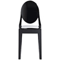 Stackable Mid Century Modern Crystal Clear Side Chairs Dining Living Room Transparent No Arms Accent Desk