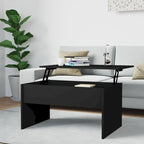 vidaXL Table basse à plateau relevable, bout de canapé, table d'appoint, bois d'ingénierie - 80 x 50,5 x 41,5 cm