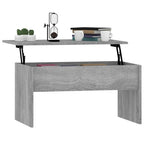 vidaXL Table basse à plateau relevable, bout de canapé, table d'appoint, bois d'ingénierie - 80 x 50,5 x 41,5 cm