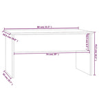 vidaXL Table basse à plateau relevable, bout de canapé, table d'appoint, bois d'ingénierie - 80 x 50,5 x 41,5 cm
