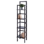 Étagère à boulanger Aiden, étroite, café - 14,72 x 13,86 x 70,71 pouces
