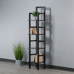 Étagère à boulanger Aiden, étroite, café - 14,72 x 13,86 x 70,71 pouces