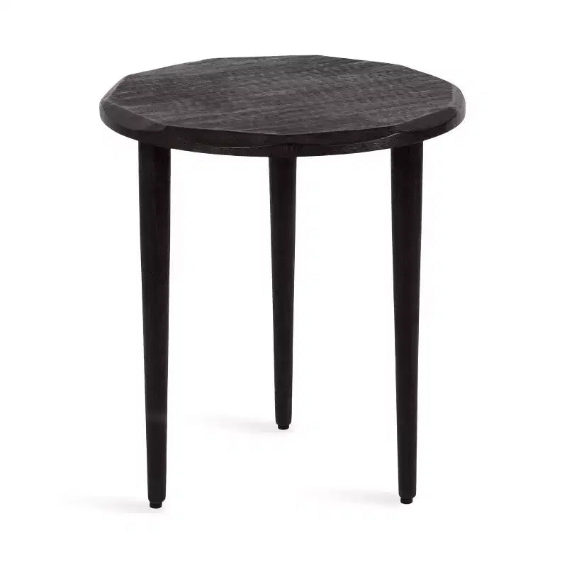 Kate and Laurel Tavares Round Side Table, 18x18x20, Black