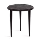 Kate and Laurel Tavares Round Side Table, 18x18x20, Black