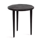 Table d'appoint ronde Kate and Laurel Tavares, 18x18x20, Noir