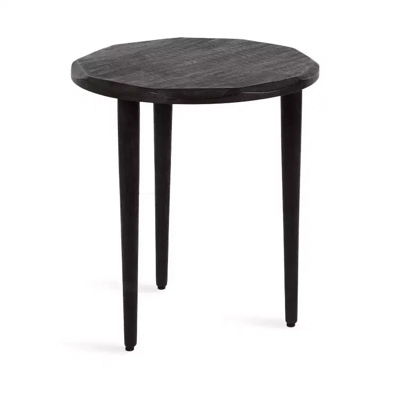 Table d'appoint ronde Kate and Laurel Tavares, 18x18x20, Noir