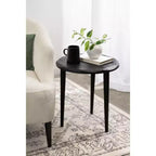 Table d'appoint ronde Kate and Laurel Tavares, 18x18x20, Noir