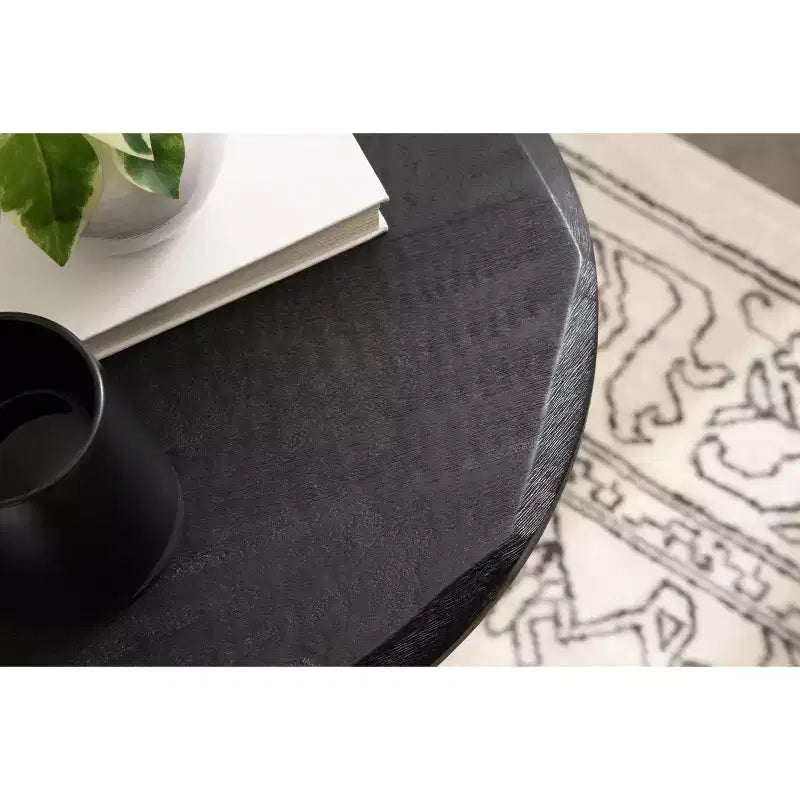 Table d'appoint ronde Kate and Laurel Tavares, 18x18x20, Noir