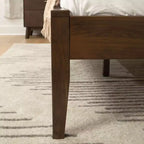 Lit King en bois massif Plank+Beam Duo avec tête de lit à panneaux, aucun sommier tapissier requis