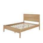 Lit King en bois massif Plank+Beam Duo avec tête de lit à panneaux, aucun sommier tapissier requis