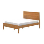 Lit King en bois massif Plank+Beam Duo avec tête de lit à panneaux, aucun sommier tapissier requis