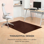 Tapis de Chaise Rectangulaire Standard Jani Eco Bambou - (72 x 48), Qualité Supérieure, Tapis de Chaise Écologique