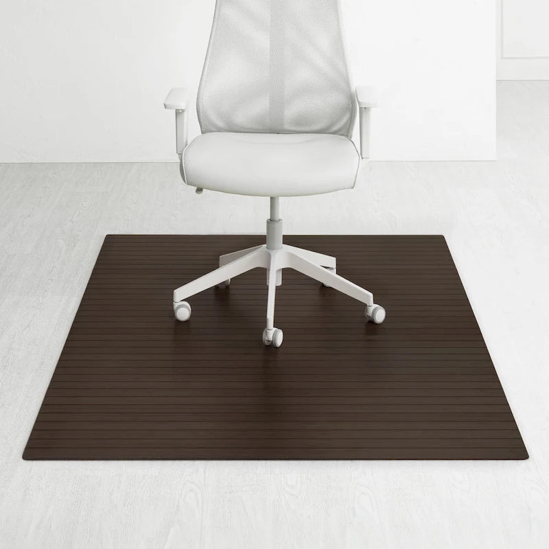 Tapis de Chaise Rectangulaire Standard Jani Eco Bambou - (72 x 48), Qualité Supérieure, Tapis de Chaise Écologique